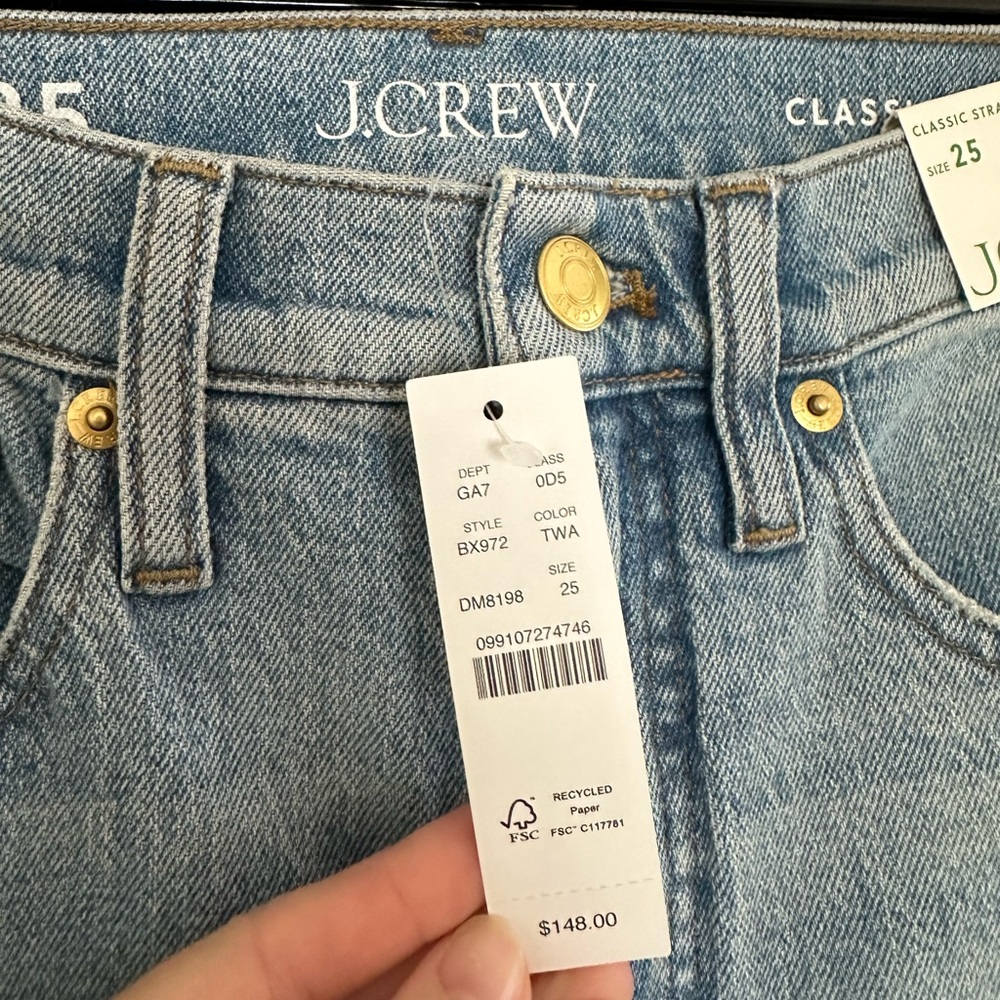 J. Crew High Waisted Classic Straight Jeans